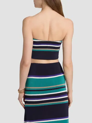 Ramy Brook Women's Raya Striped Tube Top - Jade Stripe Combo - Size XXL | Thumbnail 5 Ramy Brook Women's Raya Striped Tube Top - Jade Stripe Combo - Size XXL | Thumbnail 5