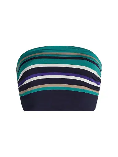 Ramy Brook Women's Raya Striped Tube Top - Jade Stripe Combo - Size XXL | Thumbnail 1 Ramy Brook Women's Raya Striped Tube Top - Jade Stripe Combo - Size XXL | Thumbnail 1
