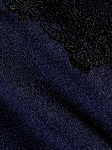 Generation Love Women's Alisa Floral Laced Satin Camisole - French Navy Black | Thumbnail 7 Generation Love Women's Alisa Floral Laced Satin Camisole - French Navy Black | Thumbnail 7