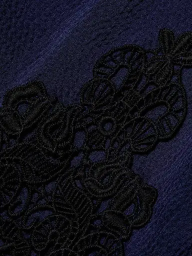 Generation Love Women's Lana Lace-Trim Satin Shorts - French Navy Black - Size Large | Thumbnail 7 Generation Love Women's Lana Lace-Trim Satin Shorts - French Navy Black - Size Large | Thumbnail 7