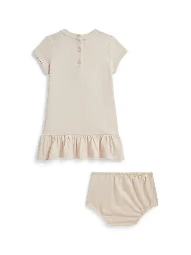 Polo Ralph Lauren Baby Girl's Patchwork Teddy Bear Dress & Bloomers Set - Guide Cream 9 Months | Thumbnail 2 Polo Ralph Lauren Baby Girl's Patchwork Teddy Bear Dress & Bloomers Set - Guide Cream 9 Months | Thumbnail 2