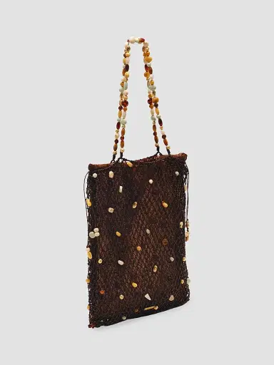 Cult Gaia Women's Mercier Beaded Leather Tote Bag | Thumbnail 2 Cult Gaia Women's Mercier Beaded Leather Tote Bag | Thumbnail 2