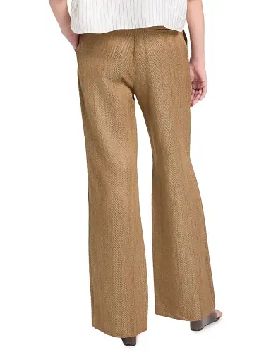 TWP Women's Henry Chevron Linen-Blend Wide-Leg Trousers - Kelp - Size 12 | Thumbnail 5 TWP Women's Henry Chevron Linen-Blend Wide-Leg Trousers - Kelp - Size 12 | Thumbnail 5