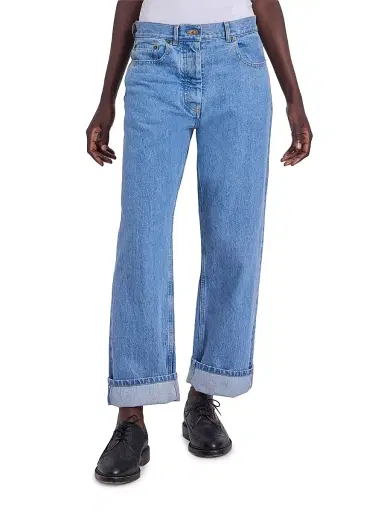 Thom Browne Women's Washed Classic 5-Pocket Selvedge Jeans - Light Blue - Size 10 | Thumbnail 3 Thom Browne Women's Washed Classic 5-Pocket Selvedge Jeans - Light Blue - Size 10 | Thumbnail 3