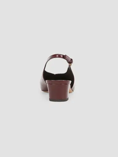 Veronica Beard Women's Pamela Leather Slingback Pumps - Burgundy - Size 11 | Thumbnail 3 Veronica Beard Women's Pamela Leather Slingback Pumps - Burgundy - Size 11 | Thumbnail 3