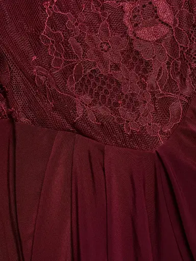 BCBGMAXAZRIA Women's Lace & Jersey Strapless Gown - Cabernet | Thumbnail 7 BCBGMAXAZRIA Women's Lace & Jersey Strapless Gown - Cabernet | Thumbnail 7