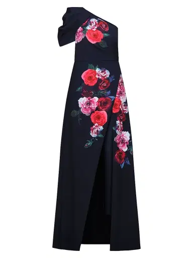 Kay Unger Women's Feyre Floral One-Shoulder Jumpsuit - Dark Twilight | Thumbnail 1 Kay Unger Women's Feyre Floral One-Shoulder Jumpsuit - Dark Twilight | Thumbnail 1