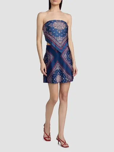 Cami NYC Women's Aviva Paisley-Print Silk Miniskirt - Mariners Bandana | Thumbnail 2 Cami NYC Women's Aviva Paisley-Print Silk Miniskirt - Mariners Bandana | Thumbnail 2