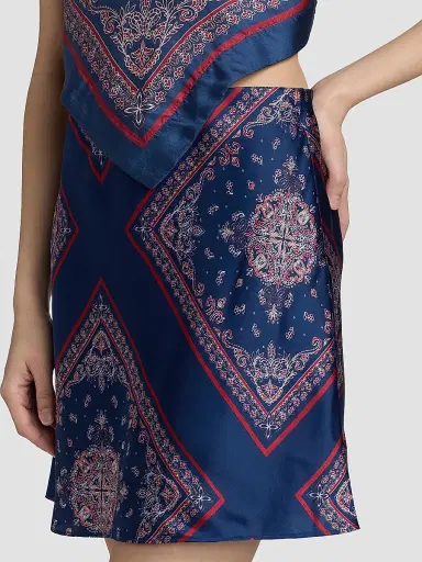 Cami NYC Women's Aviva Paisley-Print Silk Miniskirt - Mariners Bandana | Thumbnail 6 Cami NYC Women's Aviva Paisley-Print Silk Miniskirt - Mariners Bandana | Thumbnail 6