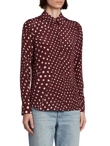 Stella McCartney Women's Polka Dot Print Silk Shirt | Thumbnail 3 Stella McCartney Women's Polka Dot Print Silk Shirt | Thumbnail 3