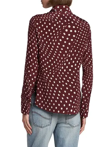 Stella McCartney Women's Polka Dot Print Silk Shirt | Thumbnail 4 Stella McCartney Women's Polka Dot Print Silk Shirt | Thumbnail 4