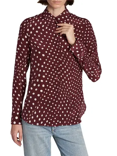 Stella McCartney Women's Polka Dot Print Silk Shirt | Thumbnail 5 Stella McCartney Women's Polka Dot Print Silk Shirt | Thumbnail 5