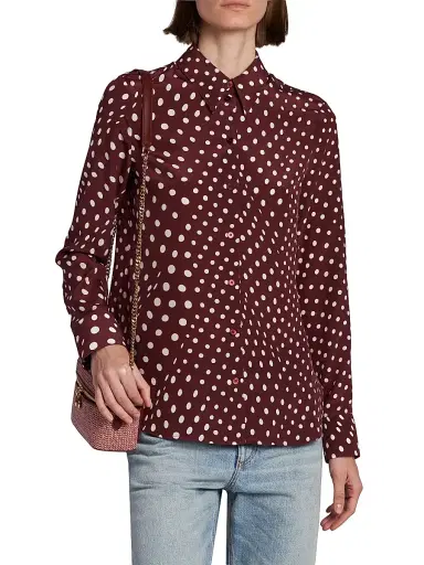 Stella McCartney Women's Polka Dot Print Silk Shirt | Thumbnail 6 Stella McCartney Women's Polka Dot Print Silk Shirt | Thumbnail 6