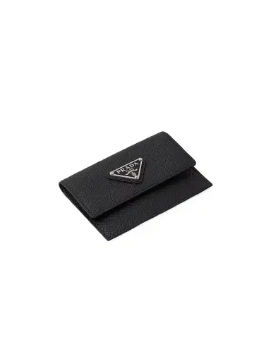 Prada Men's Saffiano Leather Card Holder | Thumbnail 2 Prada Men's Saffiano Leather Card Holder | Thumbnail 2