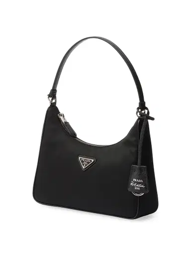 Prada Women's Re-Edition 2005 Re-Nylon Mini Shoulder Bag - Black Silver | Thumbnail 3 Prada Women's Re-Edition 2005 Re-Nylon Mini Shoulder Bag - Black Silver | Thumbnail 3
