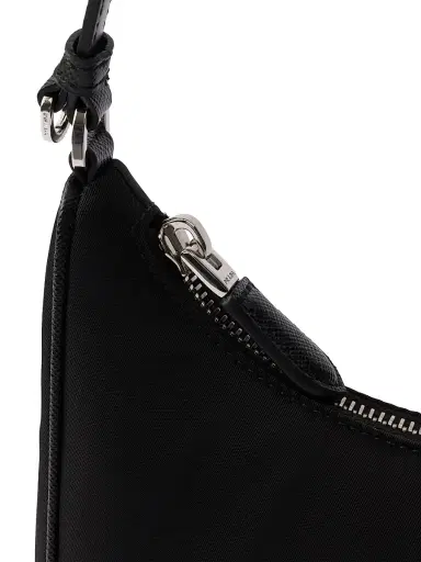 Prada Women's Re-Edition 2005 Re-Nylon Mini Shoulder Bag - Black Silver | Thumbnail 7 Prada Women's Re-Edition 2005 Re-Nylon Mini Shoulder Bag - Black Silver | Thumbnail 7