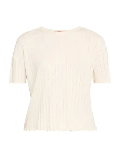 Eberjey Women's Pointelle-Knit Short-Sleeve T-Shirt | Thumbnail 1 Eberjey Women's Pointelle-Knit Short-Sleeve T-Shirt | Thumbnail 1