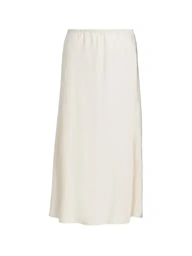 Vince Women's Lace-Trim Satin Midi-Skirt - Creme - Size XXS | Thumbnail 1 Vince Women's Lace-Trim Satin Midi-Skirt - Creme - Size XXS | Thumbnail 1