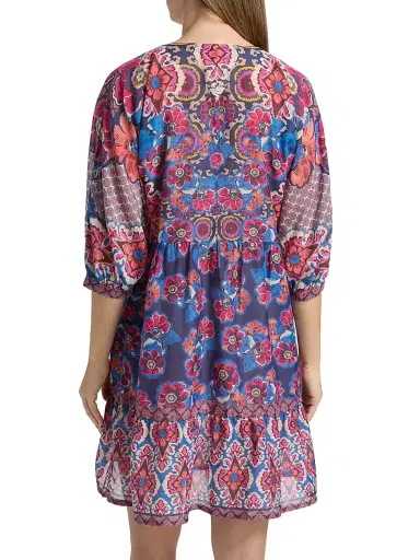 Johnny Was Women's Bletilla Cotton-Silk Minidress - Acanthus | Thumbnail 5 Johnny Was Women's Bletilla Cotton-Silk Minidress - Acanthus | Thumbnail 5