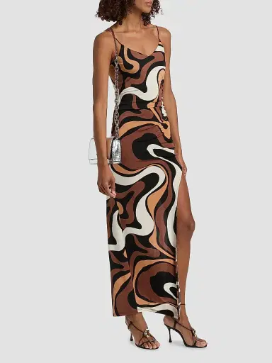 Generation Love Women's Hailey Geometric-Print Jersey Maxi Dress - Wavy Geo Brown - Size XL | Thumbnail 4 Generation Love Women's Hailey Geometric-Print Jersey Maxi Dress - Wavy Geo Brown - Size XL | Thumbnail 4