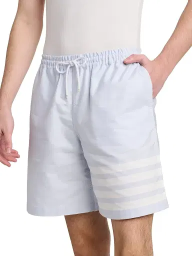 Thom Browne Men's Engineered 4-Bar Oxford Rugby Shorts - Light Blue - Size XXL | Thumbnail 6 Thom Browne Men's Engineered 4-Bar Oxford Rugby Shorts - Light Blue - Size XXL | Thumbnail 6