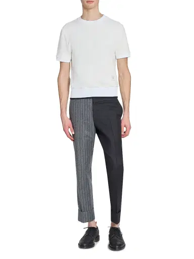 Thom Browne Men's Lightweight Waffle-Knit Cotton T-Shirt - White - Size XXL | Thumbnail 2 Thom Browne Men's Lightweight Waffle-Knit Cotton T-Shirt - White - Size XXL | Thumbnail 2