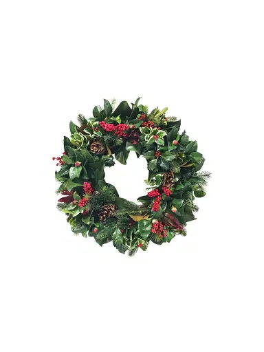 Winward Home Artificial Ilex/Pinecone Wreath | Thumbnail 1 Winward Home Artificial Ilex/Pinecone Wreath | Thumbnail 1