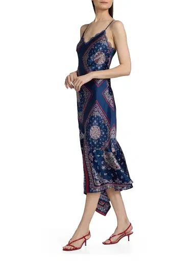 Cami NYC Women's Becky Printed Lace-Trimmed Silk Midi-Dress - Mariners Bandana | Thumbnail 4 Cami NYC Women's Becky Printed Lace-Trimmed Silk Midi-Dress - Mariners Bandana | Thumbnail 4