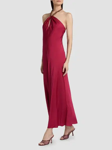 Cami NYC Women's Giulia Beaded Halter Maxi Dress - Huckleberry | Thumbnail 2 Cami NYC Women's Giulia Beaded Halter Maxi Dress - Huckleberry | Thumbnail 2