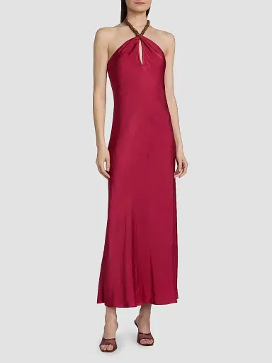 Cami NYC Women's Giulia Beaded Halter Maxi Dress - Huckleberry | Thumbnail 3 Cami NYC Women's Giulia Beaded Halter Maxi Dress - Huckleberry | Thumbnail 3
