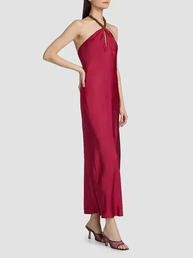 Cami NYC Women's Giulia Beaded Halter Maxi Dress - Huckleberry | Thumbnail 4 Cami NYC Women's Giulia Beaded Halter Maxi Dress - Huckleberry | Thumbnail 4