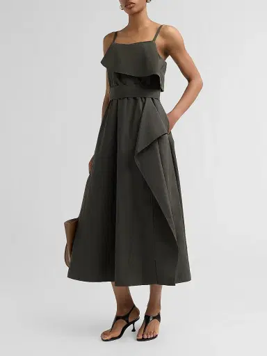 Proenza Schouler White Label Women's Reign Cotton-Blend Midi Dress - Willow | Thumbnail 4 Proenza Schouler White Label Women's Reign Cotton-Blend Midi Dress - Willow | Thumbnail 4