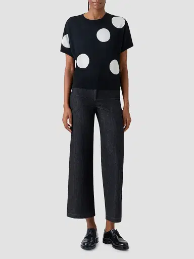 Akris punto Women's Polka Dot Virgin Wool Intarsia Knit Sweater | Thumbnail 2 Akris punto Women's Polka Dot Virgin Wool Intarsia Knit Sweater | Thumbnail 2
