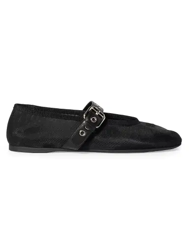 Miu Miu Women's Mesh Fabric Ballerinas | Thumbnail 1 Miu Miu Women's Mesh Fabric Ballerinas | Thumbnail 1