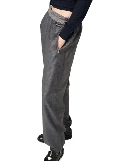 Miu Miu Women's Prince of Wales Checked Joggers - Grey | Thumbnail 4 Miu Miu Women's Prince of Wales Checked Joggers - Grey | Thumbnail 4