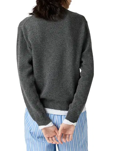 Miu Miu Women's Cashmere V-Neck Sweater - Grey - Size 8 | Thumbnail 3 Miu Miu Women's Cashmere V-Neck Sweater - Grey - Size 8 | Thumbnail 3