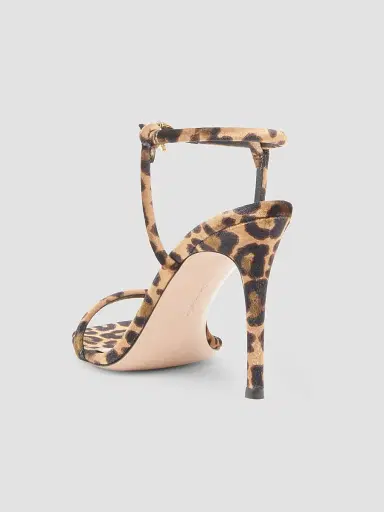 Gianvito Rossi Women's 95MM Leopard-Print Velvet Sandals - Leopard Print - Size 12 | Thumbnail 2 Gianvito Rossi Women's 95MM Leopard-Print Velvet Sandals - Leopard Print - Size 12 | Thumbnail 2