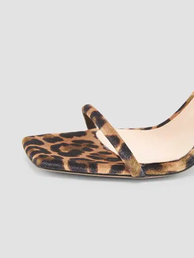 Gianvito Rossi Women's 95MM Leopard-Print Velvet Sandals - Leopard Print - Size 12 | Thumbnail 3 Gianvito Rossi Women's 95MM Leopard-Print Velvet Sandals - Leopard Print - Size 12 | Thumbnail 3