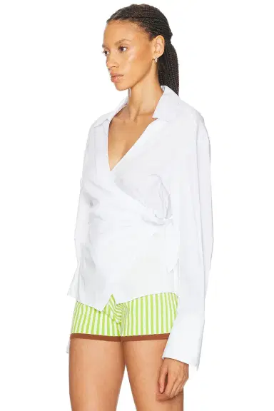 SIMONMILLER Anya Poplin Wrap Top | Thumbnail 2 SIMONMILLER Anya Poplin Wrap Top | Thumbnail 2
