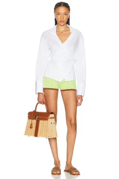 SIMONMILLER Anya Poplin Wrap Top | Thumbnail 4 SIMONMILLER Anya Poplin Wrap Top | Thumbnail 4