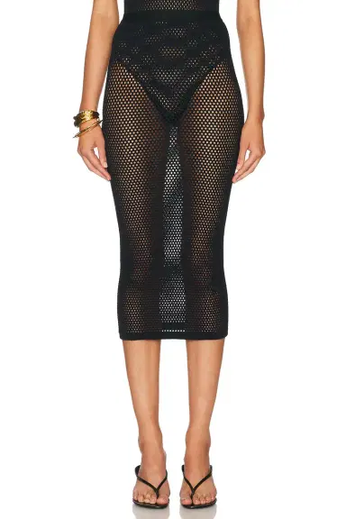 Wardrobe.NYC x Rosie Huntington-Whiteley Web Skirt | Thumbnail 1 Wardrobe.NYC x Rosie Huntington-Whiteley Web Skirt | Thumbnail 1