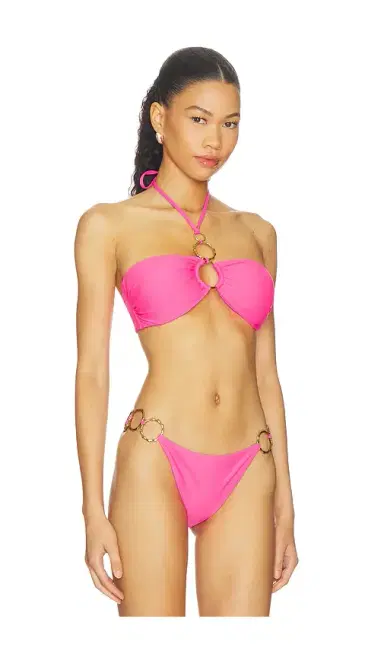 Luli Fama Solar Pop Drawstring Bandeau Top | Thumbnail 2 Luli Fama Solar Pop Drawstring Bandeau Top | Thumbnail 2