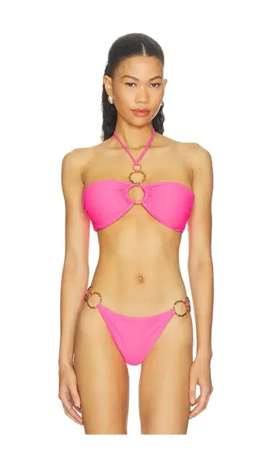 Luli Fama Solar Pop Drawstring Bandeau Top | Thumbnail 1 Luli Fama Solar Pop Drawstring Bandeau Top | Thumbnail 1