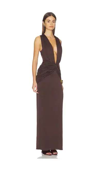 Shona Joy Miro Sleeveless Plunged Maxi Dress | Thumbnail 2 Shona Joy Miro Sleeveless Plunged Maxi Dress | Thumbnail 2