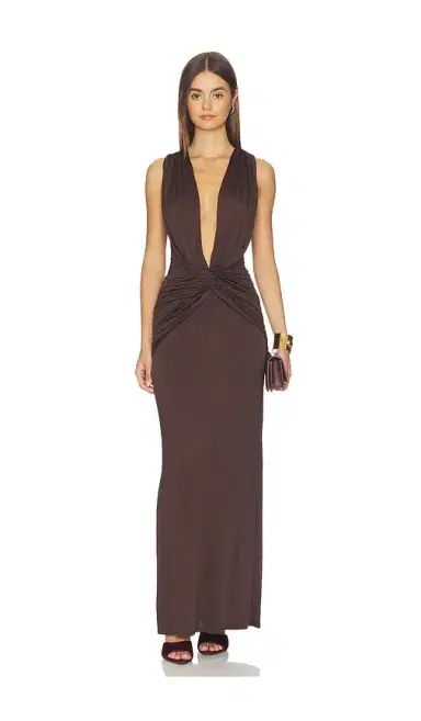Shona Joy Miro Sleeveless Plunged Maxi Dress | Thumbnail 1 Shona Joy Miro Sleeveless Plunged Maxi Dress | Thumbnail 1