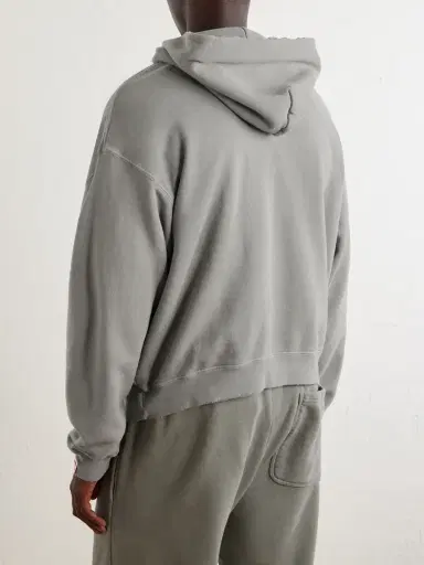 Cherry Los Angeles Distressed Cotton-Fleece Zip-Up Hoodies - Men | Thumbnail 4 Cherry Los Angeles Distressed Cotton-Fleece Zip-Up Hoodies - Men | Thumbnail 4