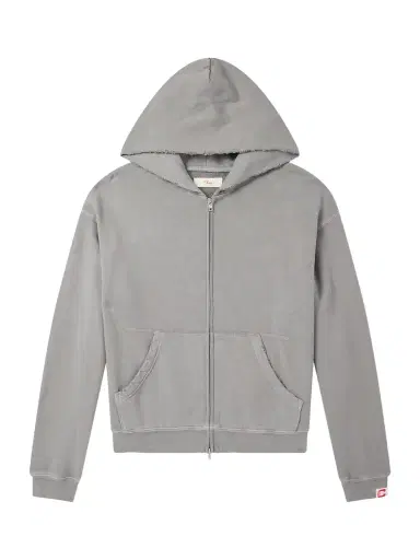 Cherry Los Angeles Distressed Cotton-Fleece Zip-Up Hoodies - Men | Thumbnail 1 Cherry Los Angeles Distressed Cotton-Fleece Zip-Up Hoodies - Men | Thumbnail 1