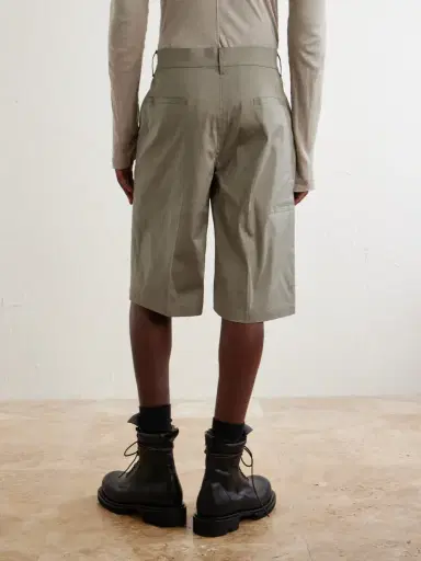 Rick Owens Straight-Leg Cotton-Blend Canvas Shorts - Men | Thumbnail 4 Rick Owens Straight-Leg Cotton-Blend Canvas Shorts - Men | Thumbnail 4