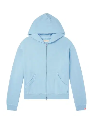 Cherry Los Angeles Distressed Cotton-Fleece Zip-Up Hoodies - Men | Thumbnail 1 Cherry Los Angeles Distressed Cotton-Fleece Zip-Up Hoodies - Men | Thumbnail 1