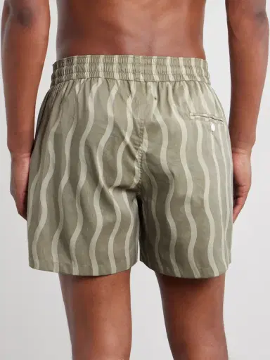 Frescobol Carioca Rio Linen Blend Cabana Wave -Print Swim Short - Men | Thumbnail 3 Frescobol Carioca Rio Linen Blend Cabana Wave -Print Swim Short - Men | Thumbnail 3